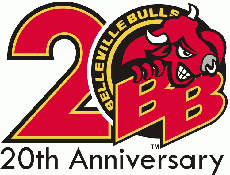 Belleville Bulls 2000 anniversary logo iron on heat transfer